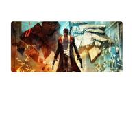 IGIRC Tapis De Souris De Jeu Devil May Cry 5 - Dimension 800 X 300 X 3 Mm - Base en Caoutchouc Antidérapante - Tissage Texturé Traité Spécial Et Bord Cousu, A