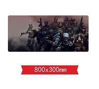 IGIRC Tapis De Souris De Jeu - Dimension 800X300X3Mm - Base en Caoutchouc Antidérapante - Tissage Texturé Traité Spécial Et Bord Cousu, A