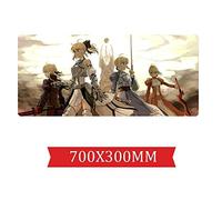 IGIRC Tapis De Souris De Jeu Fate Stay Night Saber Speed |Tapis De Souris XXL | 700 X 300Mm Grand Format |Base De 2Mm D'Épaisseur | Précision Et Vitesse Parfaites, N