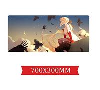 IGIRC Tapis De Souris De Jeu Fate Stay Night Saber Speed |Tapis De Souris XXL | 700 X 300Mm Grand Format |Base De 2Mm D'Épaisseur | Précision Et Vitesse Parfaites, P