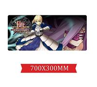 IGIRC Tapis De Souris Fate Stay Night Saber 700X300Mm, Large XXL Grand Tapis De Souris De Jeu Professionnel avec Base De 3Mm D'Épaisseur, pour Ordinateurs Portables, Pc, C