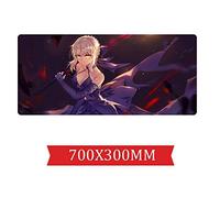 IGIRC Tapis De Souris Fate Stay Night Saber 700X300Mm, Large XXL Grand Tapis De Souris De Jeu Professionnel avec Base De 3Mm D'Épaisseur, pour Ordinateurs Portables, Pc
