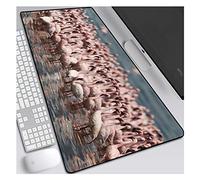 IGIRC Tapis De Souris Flamingo 900X400Mm, Literie Étendue XXL, Grand Tapis De Souris Professionnel avec Base De 3Mm D'Épaisseur, pour Ordinateurs Portables, Pc, J