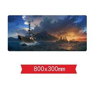 IGIRC Tapis De Souris Gaming Cadeau De Bureau - Dimension 800X300X3Mm - Base en Caoutchouc Antidérapante - Tissage Texturé Traité Spécial Et Bord Cousu, F