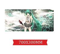 IGIRC Tapis De Souris Hatsune Miku Speed Gaming |Tapis De Souris XXL | 700 X 300Mm Grand Format |Base De 2Mm D'Épaisseur | Précision Et Vitesse Parfaites, T