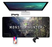 IGIRC Tapis De Souris Monster Hunter World 700X300Mm, Tapis De Souris Speed Gaming, Tapis De Souris Grand Format XXL avec Base De 2Mm D'Épaisseur, pour Ordinateurs Portables, Pc