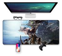IGIRC Tapis De Souris Monster Hunter World Speed Gaming, Tapis De Souris 700 X 300 Mm, Large Tapis De Souris Grand Format XXL avec Base Épaisse De 3 Mm, Précision Et Rapiditéparfaites