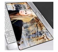 IGIRC Tapis De Souris Speed Gaming Avril Lavigne, Tapis De Souris 900X400 Mm, Large Tapis De Souris Grand Format XXL avec Base Épaisse De 3 Mm, Précision Et Rapidité Parfaites