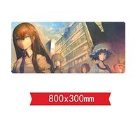 IGIRC Tapis De Souris Très Large De Steins Gate, 800 X 300 Mm, Gaming Mousepad, Tapis De Souris Anti-Dérapant en Caoutchouc Naturel avec Bordure Verrouillable De 3 Mm, L
