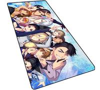 IGIRC Tapis De Souris Yuri on Ice Speed Gaming, Tapis De Souris 900X400Mm, Grand Tapis De Souris Grand Format XXL avec Base Épaisse De 3 Mm, Précision Et Rapidité Parfaites, A
