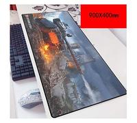 IGIRC World of Tanks 900X400Mm De Monstre De Poche, Tapis De Souris Gaming De Précision Et De Rapidité avec Base De 3Mm D'É Paisseur, pour Ordinateurs Portables, O