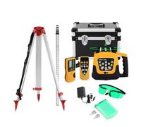 Iglobalbuy Laser Rotatif Niveau Laser Vert Autonivelant Balayage avec Trépied en aluminium, mire télescopique 5m, Rotative 360° Verticale Horizontale Auto-Alignement Travail 500 m pour Construction