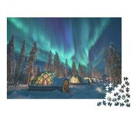 Igloo de Verre d'une Station balnéaire Arctique 52x38cm/1000pcs Puzzles Adaptés Aux Adultes Et Aux Personnes Âgées De 14 Ans Et Plus