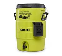 IGLOO Distributeur d'eau portable en plastique de 10 gallons pour camping, lieu de travail et événements sportifs, station de lavage des mains avec chevrons et porte-savon