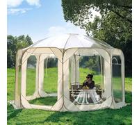 Igloo dôme de jardin - Tente chauffante d'extérieur pour fêtes d'hiver, serre résistante aux intempéries, 8 côtés, 299,7 x 299,7 x 200,7 cm