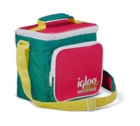 Igloo Retro sac isotherme carré - glacière 6,6L avec bandoulière, format compact pour école, bureau, pique-nique, camping, outdoor - design rétro et bonne isolation