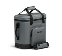 Igloo Trailmate 30-Can - Glaciere Isotherme 30 Canettes - Isolation MaxCold 20mm - Coutures Soudees - Camping Plage Pique-Nique, Vans - Gris Carbonite