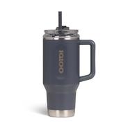 IGLOO Travel Mug 32 - Thermos 900 ml inox avec paille, anthracite, étanche, boissons gazeuses, garde 12h chaud, 48h froid, sans BPA, parfait pour déplacements