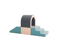IGLU Soft Play 4 XXL Modules de Motricité Modules en Mousse Escalier Toboggan (Pastel)