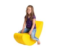 IGLU Soft Play Cheval à Bascule, Jouets Éducatifs pour Enfants Voiture Balance (Jaune)