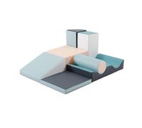 IGLU Soft Play – Blocs Discoverer 7 XL Montessori mousse, toboggan intérieur, Pastel