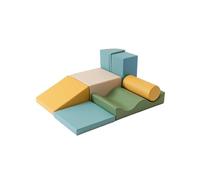 IGLU Soft Play Discoverer 7 XL Blocs Jeu d’Éveil Montessori et Toboggan d’Intérieur Parcours de Motricité en Mousse Jouets éducatifs Modules de Motricite (Pastel Sea)