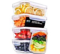 Igluu Meal Prep - [Lot de 5 Boîtes alimentaires en verre pour préparation des repas - Réutilisables, sans BPA - Compatibles Micro-ondes, lave-vaisselle, four et congélateur - Couvercle hermetique