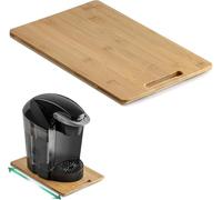 Igma Plateau coulissant en bois naturel pour cafetière et appareils électroménagers - Plateau coulissant élégant et résistant pour cuisine - Support coulissant en bambou (M)