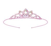 IGMaryBox Diadème rose avec strass étincelants pour mariage, concours de beauté, bal de fin d'année, accessoire pour cheveux