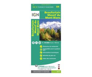 IGN - Beaufortin / Massif Du Mont Blanc - Carte topographique - Taille unique