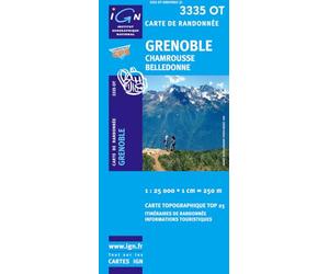 IGN - carte de randonnee : Grenoble chamrousse belledonne - 1:25000