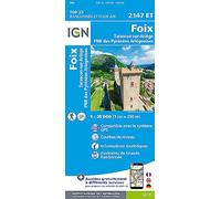 IGN Foix.Tarascon-sur-Ariège.Pnr des Pyrénées Ariégeoises - Carte topographique