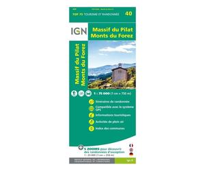 IGN - Massif Du Pilat / Monts Du Forez - Carte topographique - Taille unique