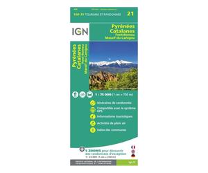 IGN - Pyrénées-Catalanes / Font-Romeu / Massif-Du Canigou - Carte topographique - Taille unique