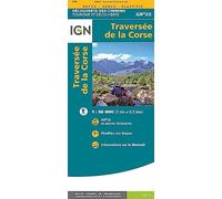 IGN Carte topographique – Traversée de la Corse GR20 – 1:50 000 – Taille unique