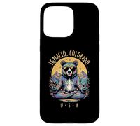 Ignacio Colorado Ours Chill Zen Yoga Design abstrait Coque pour iPhone 15 Pro Max