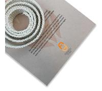 Ignifuge 123 - Cordon d'étanchéité de poêle autocollant plat - 13 x 3 mm x 2 m - Bande d'étanchéité pour poêle de cheminée, résistant à la chaleur jusqu'à 800 °C - Fibre céramique - Joint pour