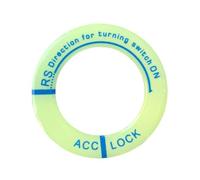 Ignition Key - Autocollant pour voiture - 2,3 cm - En résine époxy - 3,4 cm 1,34 po - Glow in Dark Key Trim - Anneau décoratif pour tableau de bord