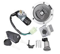 Ignition Switch Kit Assembly avec couvercle à gaz à combustible, couvercle à réservoir, loc de siège et clé compatible avec GROM MSX125SF GROM125 AC HANDLEBAR Modèles
