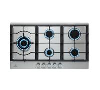 Klarstein Plaque gaz encastrable 5 feux 90 cm vitrocéramique noir