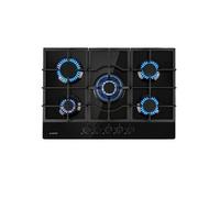 Plaque gaz 5 feux encastrable - Klarstein - 75 cm - tables de cuisson vitrocéramique - noir