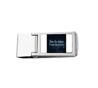 Ignorance Fatal Game Art Déco Mode Fine Pince à billets en acier inoxydable Portefeuille de poche