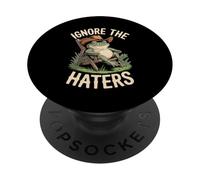 Ignore The Haters Grenouille Chapeau PopSockets PopGrip Adhésif