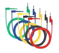 IGNPION 5pcs 4mm câble de test fiche banane à crochet de test minigrabber pour multimètre longueur de 2M,P1045