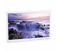 IGNVXMGKP Cadre Photo numérique HD 15,4 Pouces, Bouton Tactile, Support publicitaire Mural (Noir et Blanc)