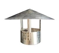 IGNVXMGKP Chapeau de cheminée en Acier Inoxydable, Chapeau de cheminée Rond avec Protection Anti-Oiseaux et Protection Contre la Pluie, 230 mm / 9 Pouces