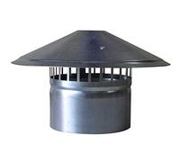 IGNVXMGKP Chapeau de cheminée en Acier Inoxydable étanche, Rond, Protection Contre la Pluie, 125 mm