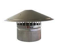 IGNVXMGKP Chapeau de cheminée étanche en Acier Inoxydable, Rond, Protection Contre la Pluie, 125 mm