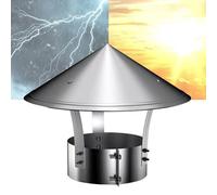 IGNVXMGKP Cheminée, Conduit de cheminée, cheminée Conique, cône en Acier Inoxydable, renforcée et Facile à Installer, pour cheminée extérieure en maçonnerie (Taille : 160 mm/6,3 po)