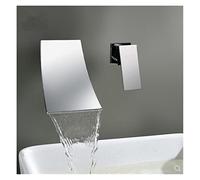 IGNVXMGKP Robinet de Salle de Bain doré - Mitigeur Mural Noir à Effet Cascade - Robinet de lavabo Eau Chaude/Eau Froide - Robinets d'évier de Cuisine - Ensemble élégant Lavabo Rubinetto